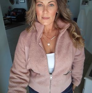 Woman's Teddy jacket & faux leather